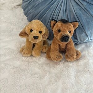 Russ 5" Labrador and German Shepherd Plush Puppy Duo